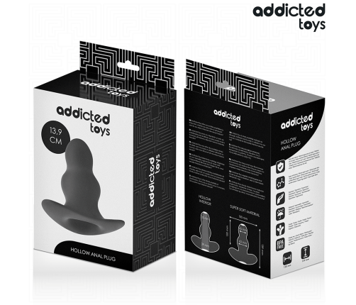 ADDICTED TOYS - HOLLOW ANAL PLUG SILICONE SIZE XL 13.9 CM