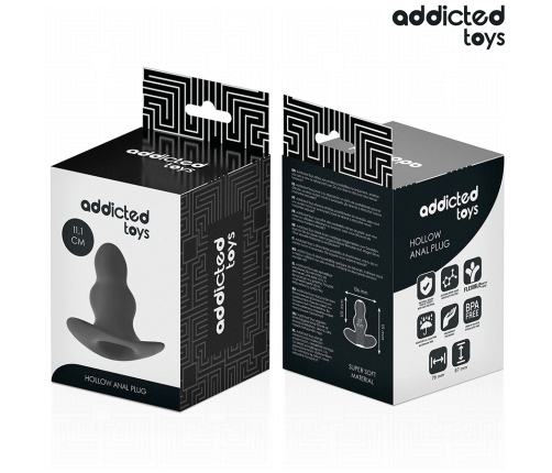 ADDICTED TOYS - PLUG ANAL HUECO SILICONA TALLA L 11.1 CM