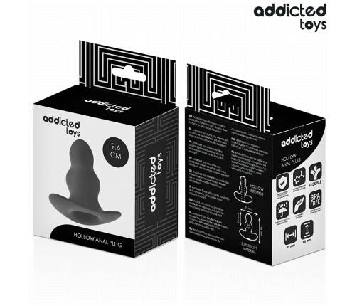 ADDICTED TOYS - HOLLOW ANAL PLUG SILICONE SIZE M 9.6 CM