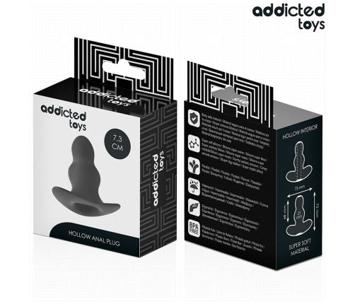 ADDICTED TOYS - HOLLOW ANAL PLUG SILICONE SIZE S 7.3 CM