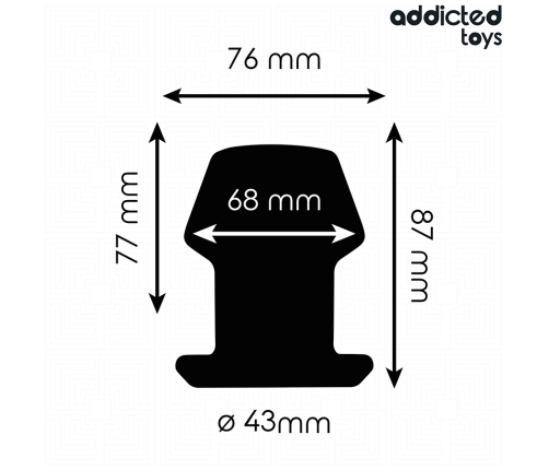 ADDICTED TOYS - EXTREME HOLLOW ANAL PLUG SILICONE SIZE M 8.7 CM