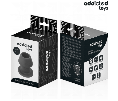 ADDICTED TOYS - EXTREME HOLLOW ANAL PLUG SILICONE SIZE M 8.7 CM