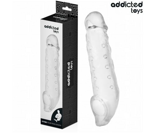 ADDICTED TOYS - TRANSPARENT PENIS EXTENSON SIZE S 23 CM