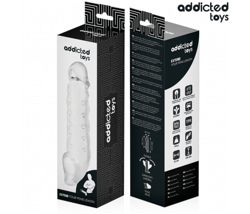 ADDICTED TOYS - TRANSPARENT PENIS SHEATH SIZE M 27 CM