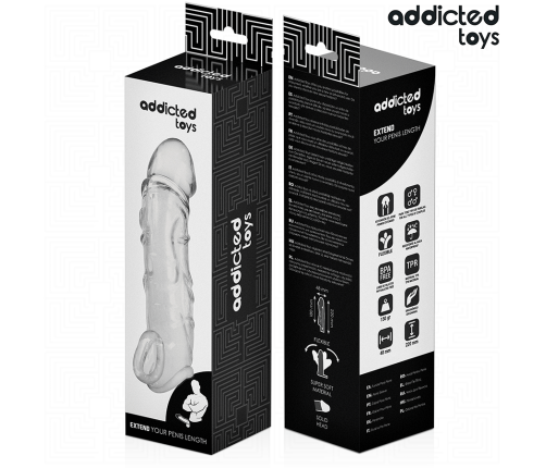 ADDICTED TOYS - TRANSPARENT PENIS EXTENSON 27 CM