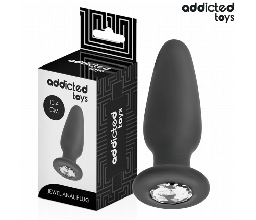 ADDICTED TOYS - ANAL PLUG WITH JEWEL SILICONE SIZE M 10.4 CM