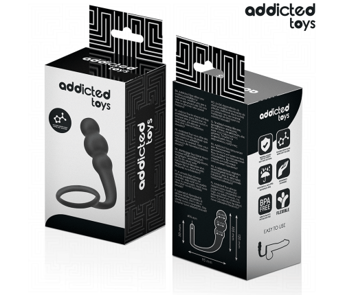 ADDICTED TOYS - ANAL PLUG WITH RING SILICONE MODEL 1