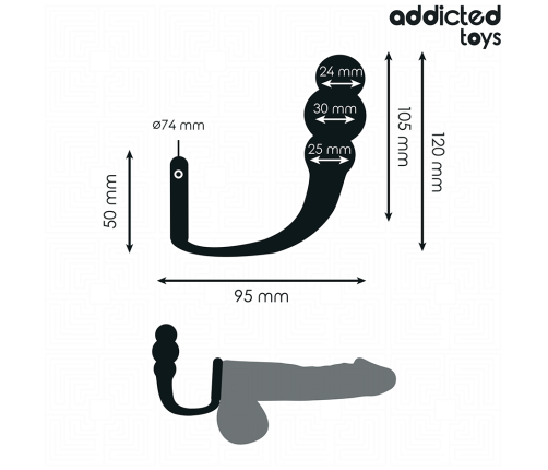 ADDICTED TOYS - ANAL PLUG WITH RING SILICONE MODEL 1