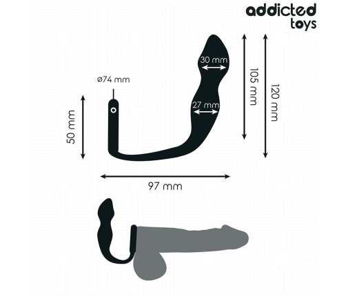 ADDICTED TOYS - ANAL PLUG WITH RING SILICONE MODEL 2