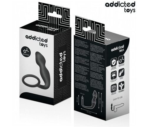 ADDICTED TOYS - ANAL PLUG WITH RING SILICONE MODEL 2