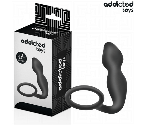 ADDICTED TOYS - ANAL PLUG WITH RING SILICONE MODEL 2