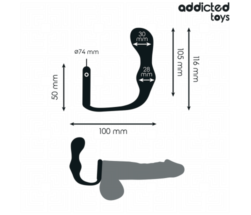 ADDICTED TOYS - ANAL PLUG WITH RING SILICONE MODEL 3