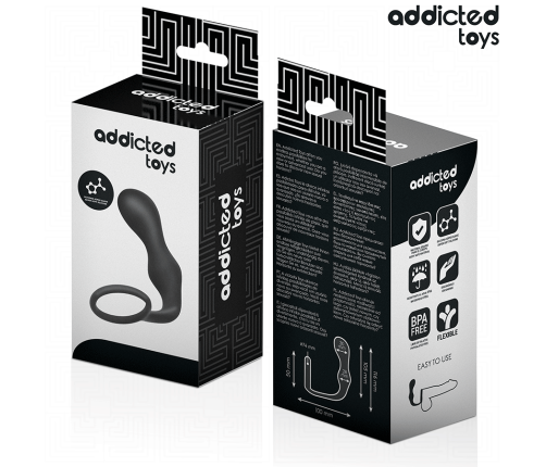 ADDICTED TOYS - ANAL PLUG WITH RING SILICONE MODEL 3