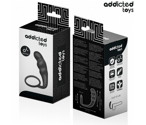 ADDICTED TOYS - ANAL PLUG WITH RING SILICONE MODEL 4