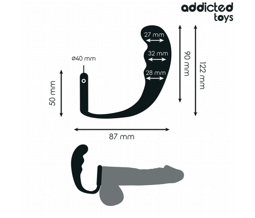 ADDICTED TOYS - ANAL PLUG WITH RING SILICONE MODEL 4