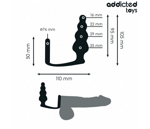 ADDICTED TOYS - ANAL PLUG WITH RING SILICONE MODEL 5