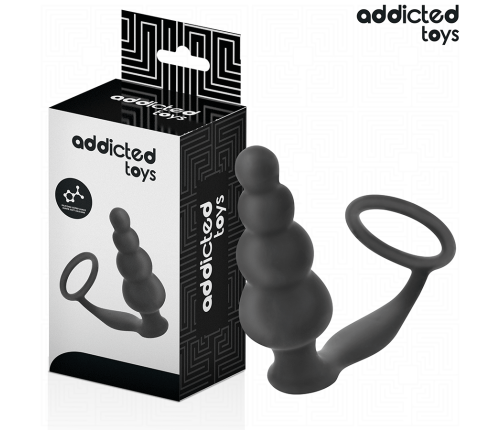 ADDICTED TOYS - ANAL PLUG WITH RING SILICONE MODEL 5
