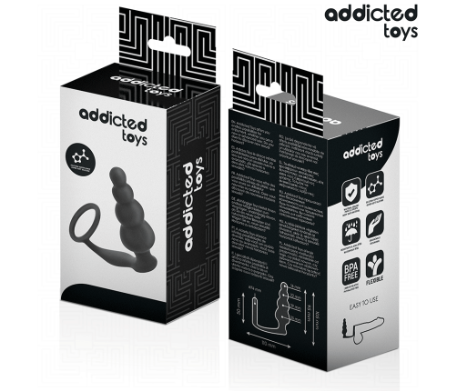 ADDICTED TOYS - ANAL PLUG WITH RING SILICONE MODEL 5