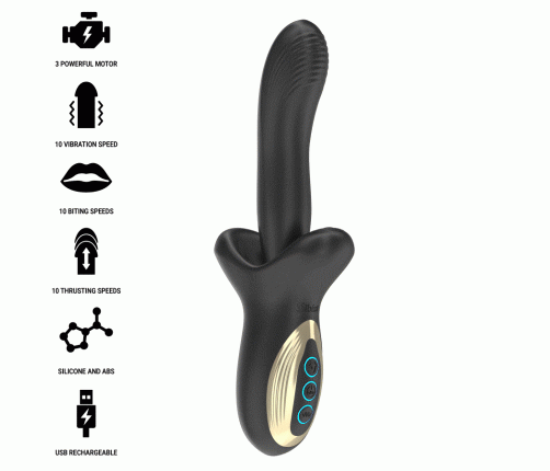 IBIZA - POWERFUL VIBRATOR WITH THRUSTING AND BITING EFFECT