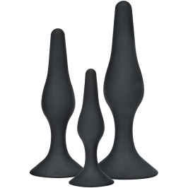 TOYJOY - ANAL PLAY CURVY COMPANIONS ANAL PLUG 3 PIECES BLACK
