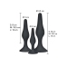 TOYJOY - ANAL PLAY CURVY COMPANIONS ANAL PLUG 3 PIECES BLACK