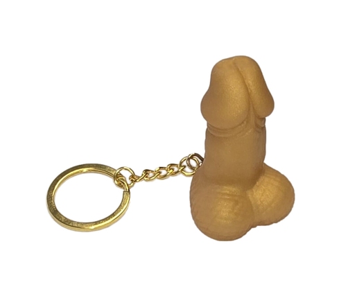 DIABLO PICANTE - PENIS SHAPED WHISTLE KEYRING GOLD COLOR