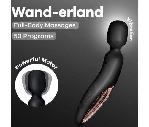 SATISFYER - WAND ERLAND VIBRATING MASSAGER BLACK