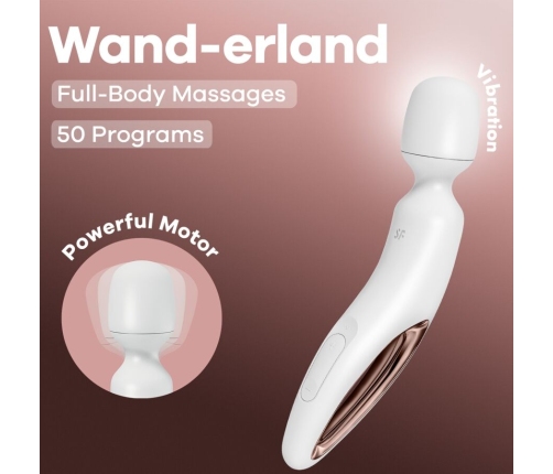 SATISFYER - WAND ERLAND VIBRATING MASSAGER WHITE