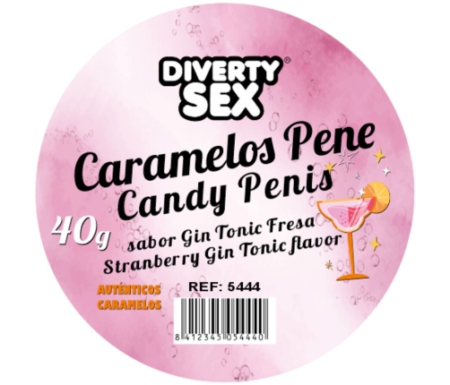 DIABLO PICANTE - 20 GIN & TONIC FLAVORED PENIS CANDIES