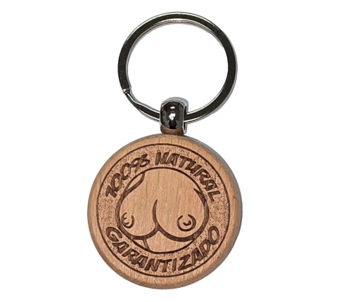 DIABLO PICANTE - WOODEN BREAST-SHAPED KEYCHAIN