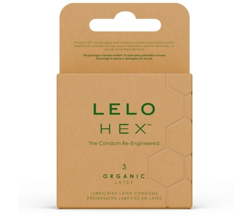 LELO - HEX ORGANIC PRESERVATIVO CAJA 3 UDS