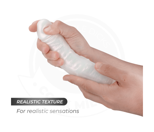 COCK MILLER - DILDO WITH SUCTION CUP, LIGHTS AND VIBRATION WITH REMOTE CONTROL WHITE 21.5 CM