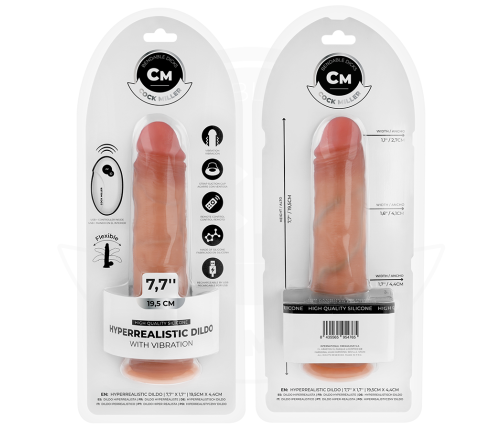 COCK MILLER - REALISTIC DILDO WITH SUCTION CUP AND REMOTE CONTROL VIBRATION 19.5 CM