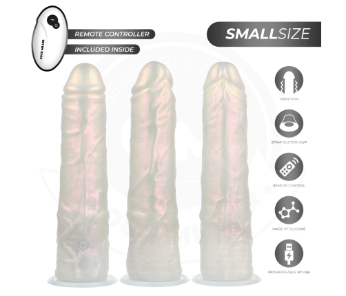 COCK MILLER - DILDO WITH SUCTION CUP, LIGHTS AND VIBRATION WITH REMOTE CONTROL WHITE 19.5 CM