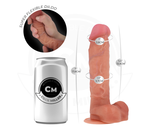 COCK MILLER - HYPERREALISTIC ARTICULABLE DILDO 17.8 CM