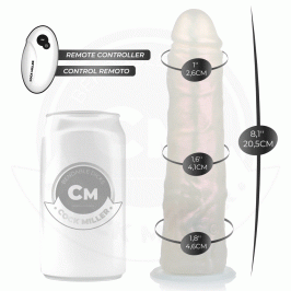 COCK MILLER - DILDO WITH SUCTION CUP, LIGHTS AND VIBRATION WITH REMOTE CONTROL WHITE 20.5 CM COCK MILLER - DILDO WITH SUCTION CUP, LIGHTS AND VIBRATION WITH REMOTE CONTROL WHITE 20.5 CM