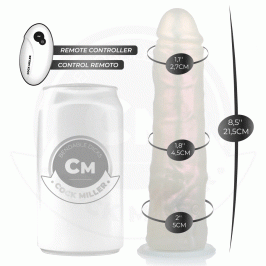 COCK MILLER - DILDO WITH SUCTION CUP, LIGHTS AND VIBRATION WITH REMOTE CONTROL WHITE 19.5 CM COCK MILLER - DILDO WITH SUCTION CUP, LIGHTS AND VIBRATION WITH REMOTE CONTROL WHITE 19.5 CM
