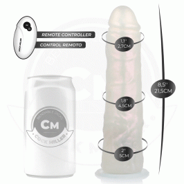 COCK MILLER - DILDO WITH SUCTION CUP, LIGHTS AND VIBRATION WITH REMOTE CONTROL WHITE 21.5 CM COCK MILLER - DILDO WITH SUCTION CUP, LIGHTS AND VIBRATION WITH REMOTE CONTROL WHITE 21.5 CM