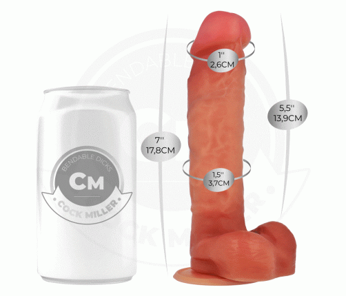 COCK MILLER - HYPERREALISTIC ARTICULABLE DILDO 17.8 CM