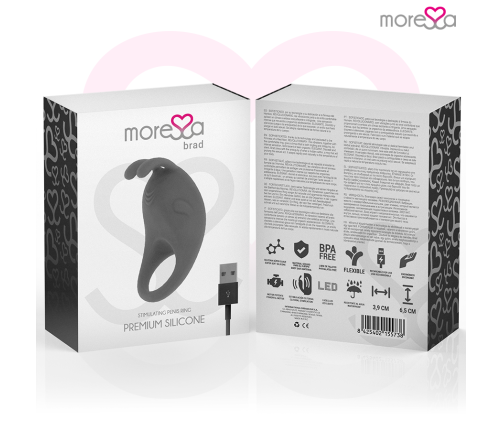 MORESSA - BRAD PREMIUM SILICONE RECHARGEABLE BLACK