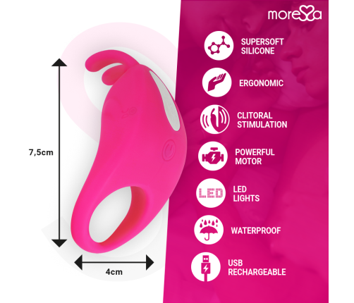 MORESSA - BRAD PREMIUM SILICONE RECHARGEABLE PINK