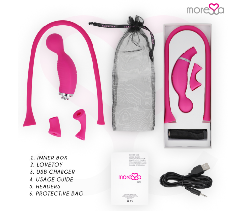 MORESSA - KIRK DUO SUCTION + MULTI-PERFORMANCE MASSAGER PREMIUM SILICONE RECHARGEABLE
