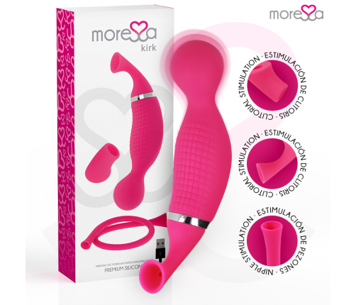 MORESSA - KIRK DUO SUCTION + MULTI-PERFORMANCE MASSAGER PREMIUM SILICONE RECHARGEABLE