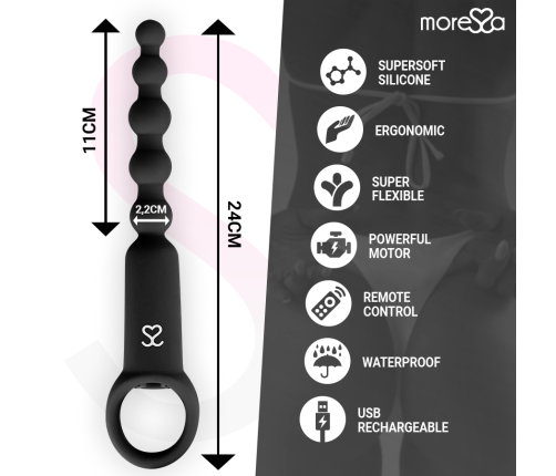 MORESSA - RONIE REMOTE CONTROL BLACK ANAL PLEASURE