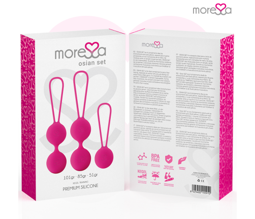 MORESSA - OSIAN SET PREMIUM SILICONE PINK (Osian One - 51 g | Osian Two - 101 g | Osian Three 85 g)