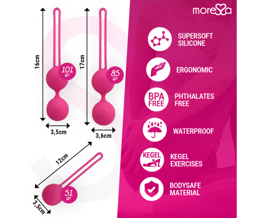 MORESSA - OSIAN SET PREMIUM SILICONE PINK (Osian One - 51 g | Osian Two - 101 g | Osian Three 85 g)
