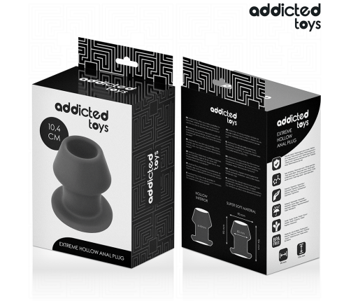ADDICTED TOYS - EXTREME HOLLOW ANAL PLUG SILICONE SIZE L 10.4 CM