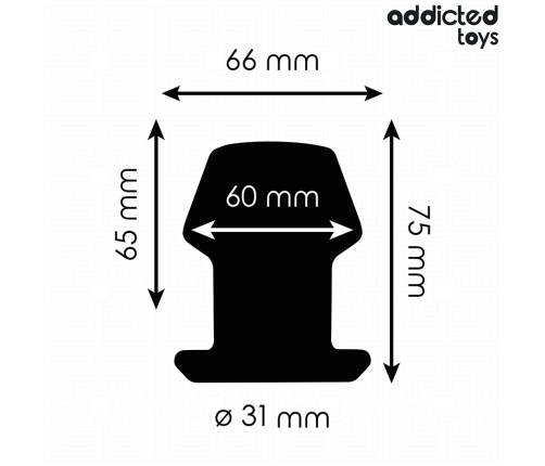 ADDICTED TOYS - EXTREME HOLLOW ANAL PLUG SILICONE SIZE S 7.5 CM