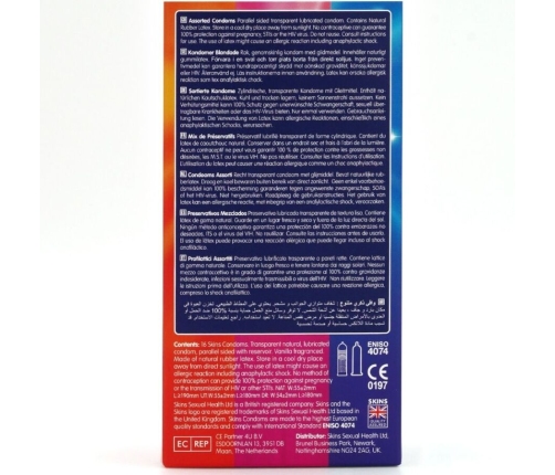 SKINS - ASSORTED PREMIUM CONDOMS PACK 16