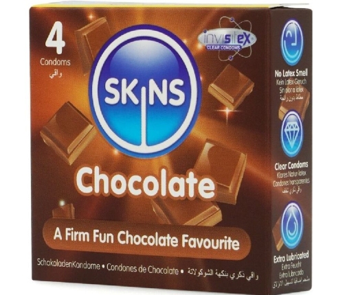 SKINS - CHOCOLATE PREMIUM CONDOMS PACK 4